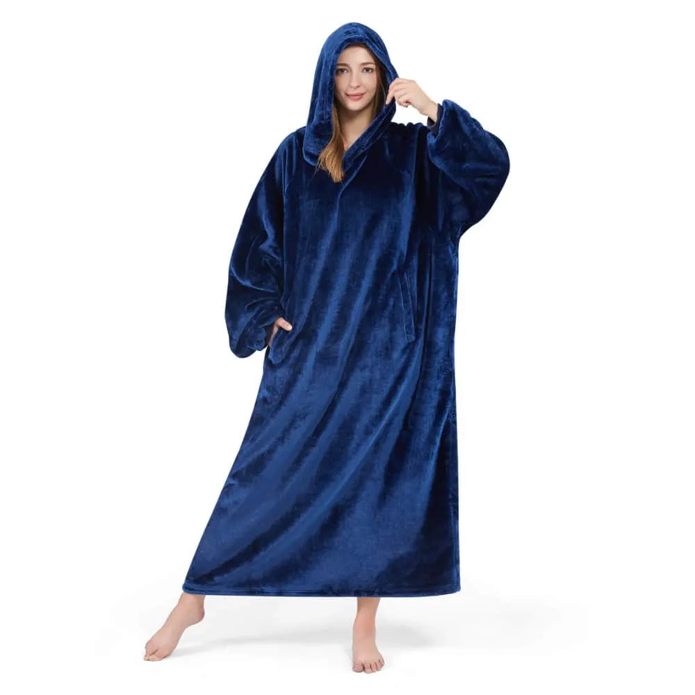 Lifewit Hoodie Decke Kuschelhoodie Flanell Grau M 170-180cm