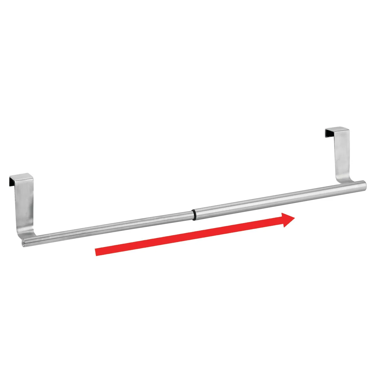 mDesign Handtuchhalter Teleskop 2er-Set Edelstahl silber
