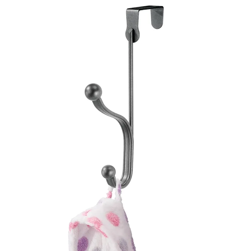 mDesign 3er-Set Türgarderobe Türhaken grau Metall