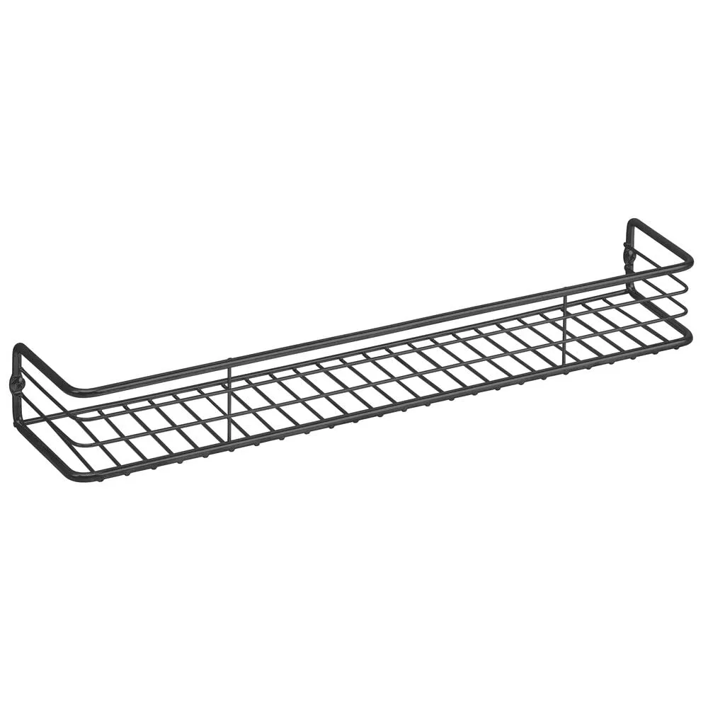 mDesign Gewürzregal Metall Wandregal 40,6 cm schwarz