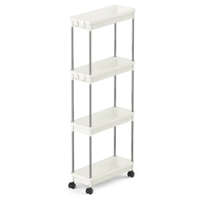 Lifewit Rollwagen Weiß 3 Etagen 16 cm schmal