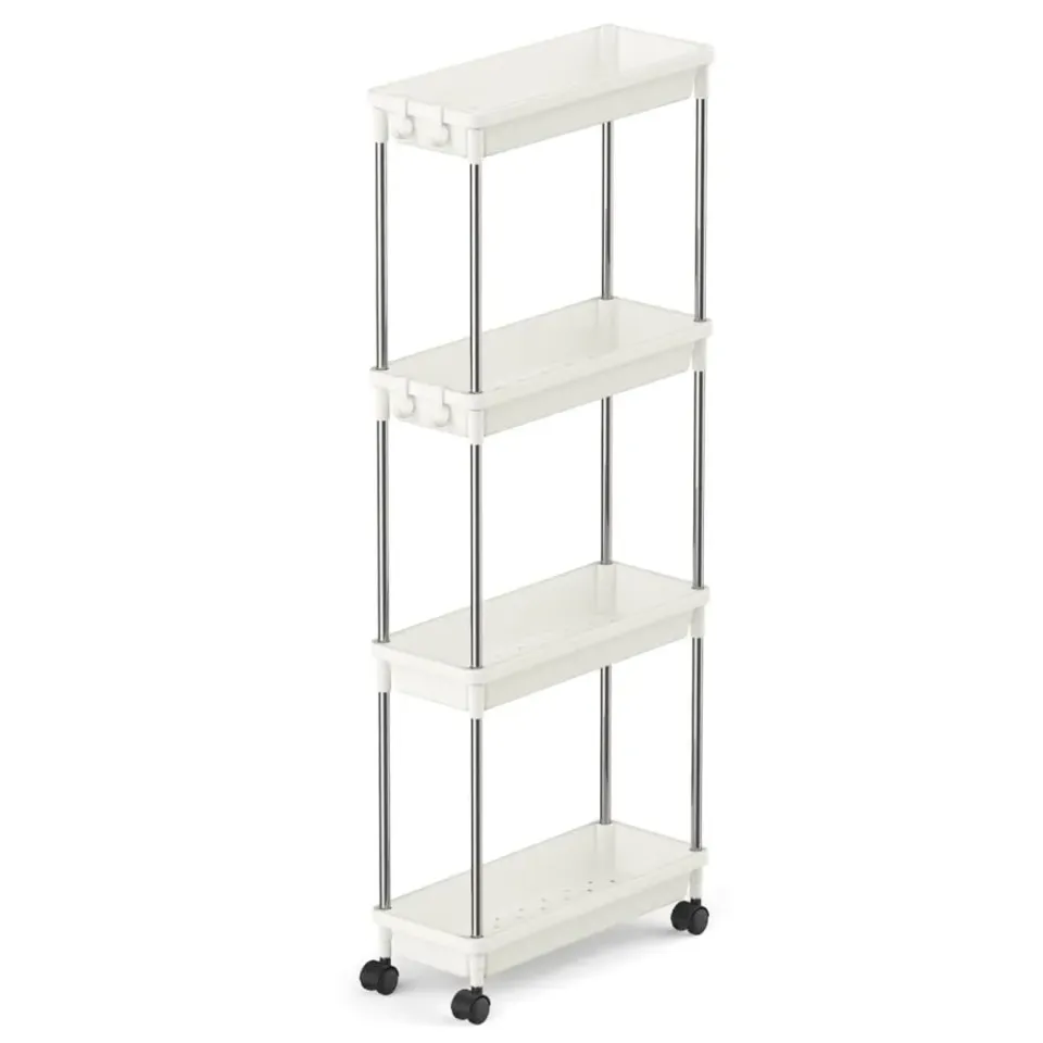 Lifewit Rollwagen Weiß 3 Etagen 16 cm schmal