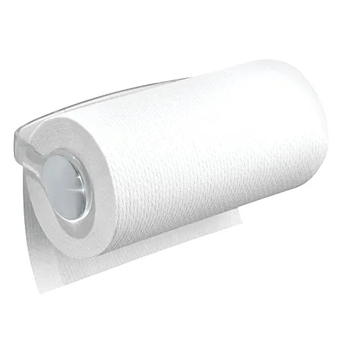 mDesign Küchenrollenhalter Wandmontage transparent silber