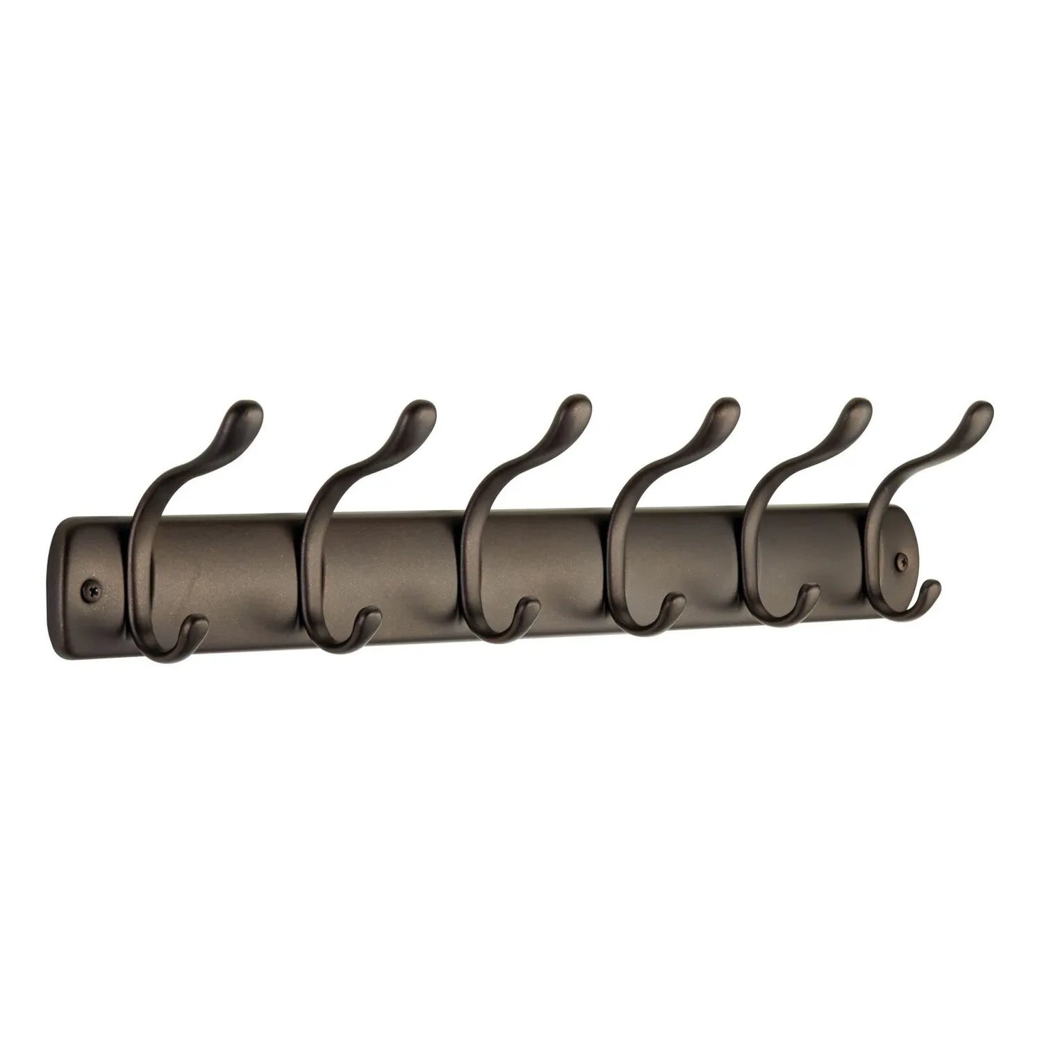 mDesign Hakenleiste 6 Haken Bronze Garderobenleiste Metall