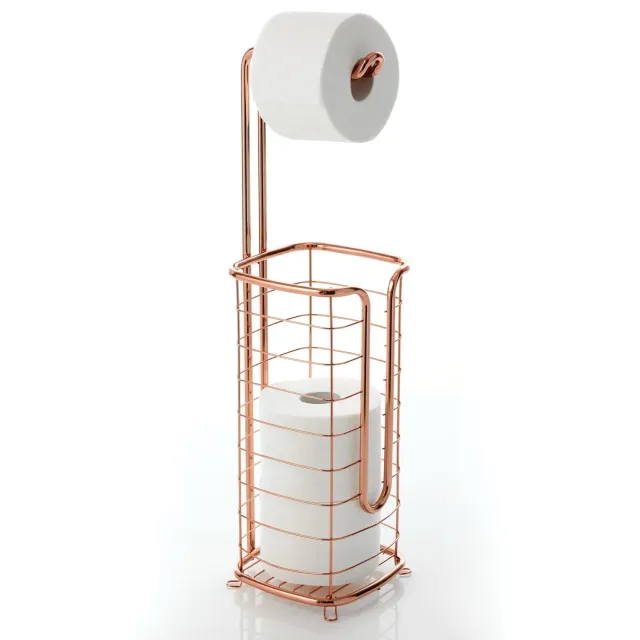 mDesign Omni Toilettenpapierhalter freistehend Stahl für 4 Rollen