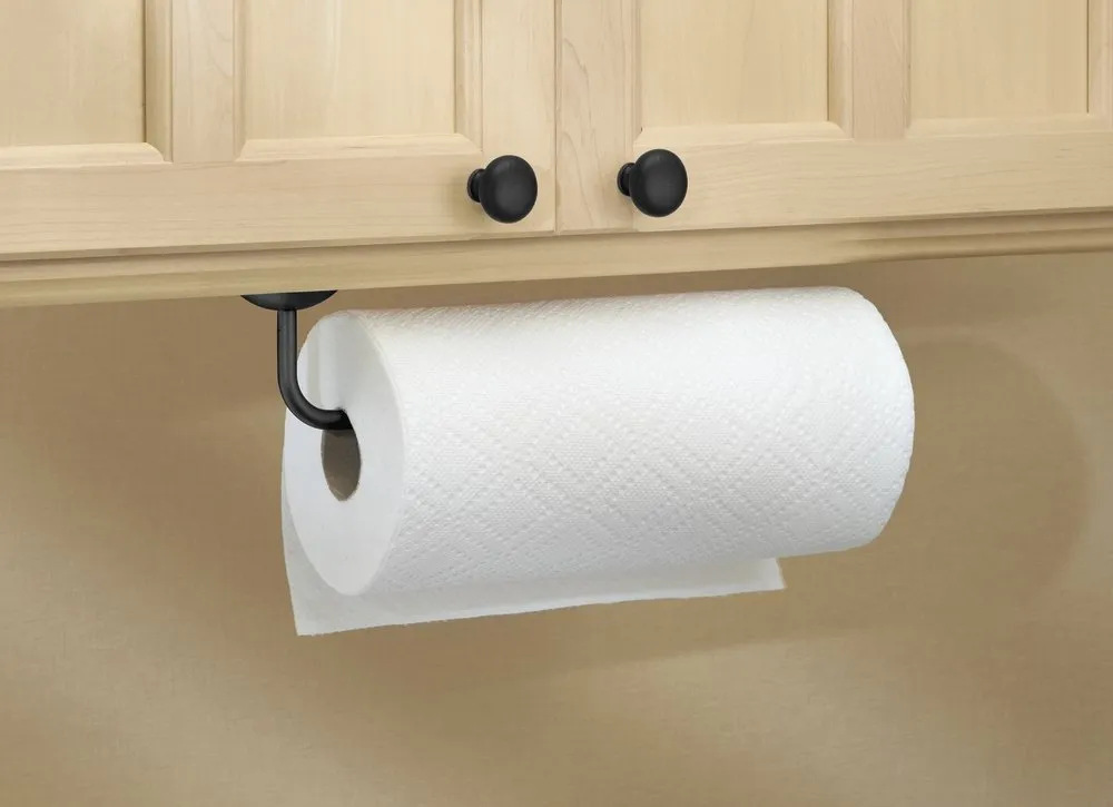 mDesign Küchenrollenhalter Wand Stahl mattschwarz