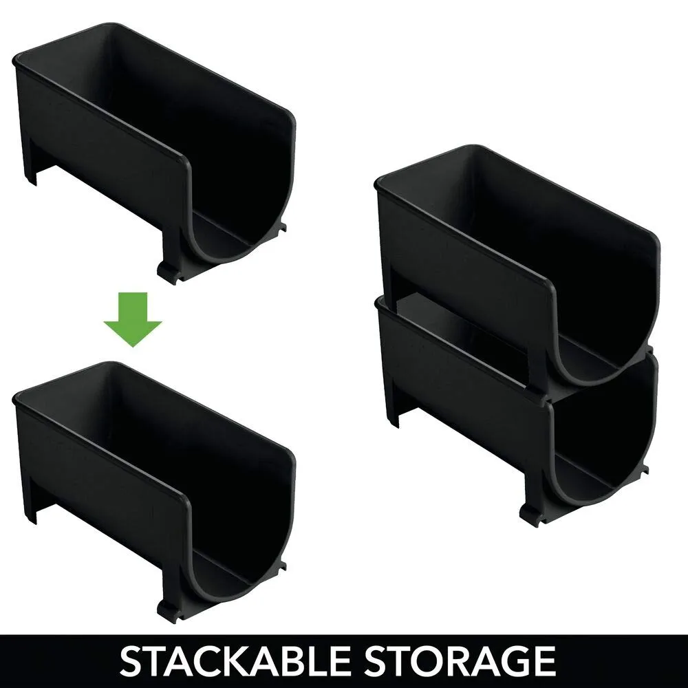 mDesign Flaschenhalter Weinregal 2er-Set schwarz