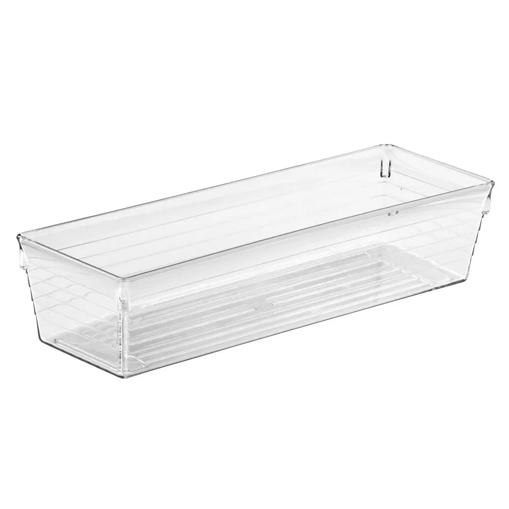 mDesign Besteckkasten Transparent Schubladenbox Kunststoff 6 Stück Box