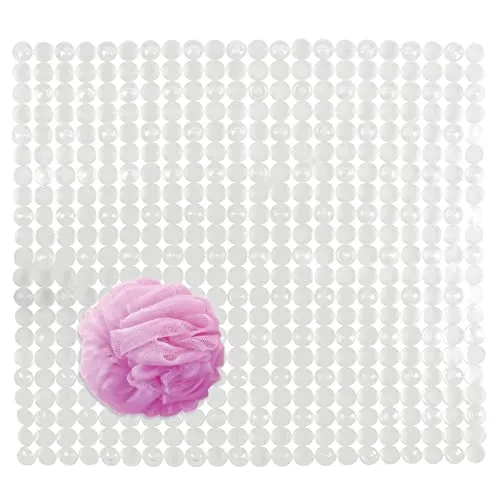 mDesign Duschmatte Antirutsch Transparent mit Saugnäpfen