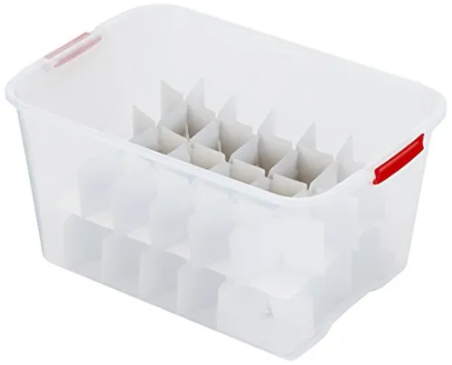 Iris Ohyama TB-45 Xmas Weihnachtsbox 45L 4er-Set transparent