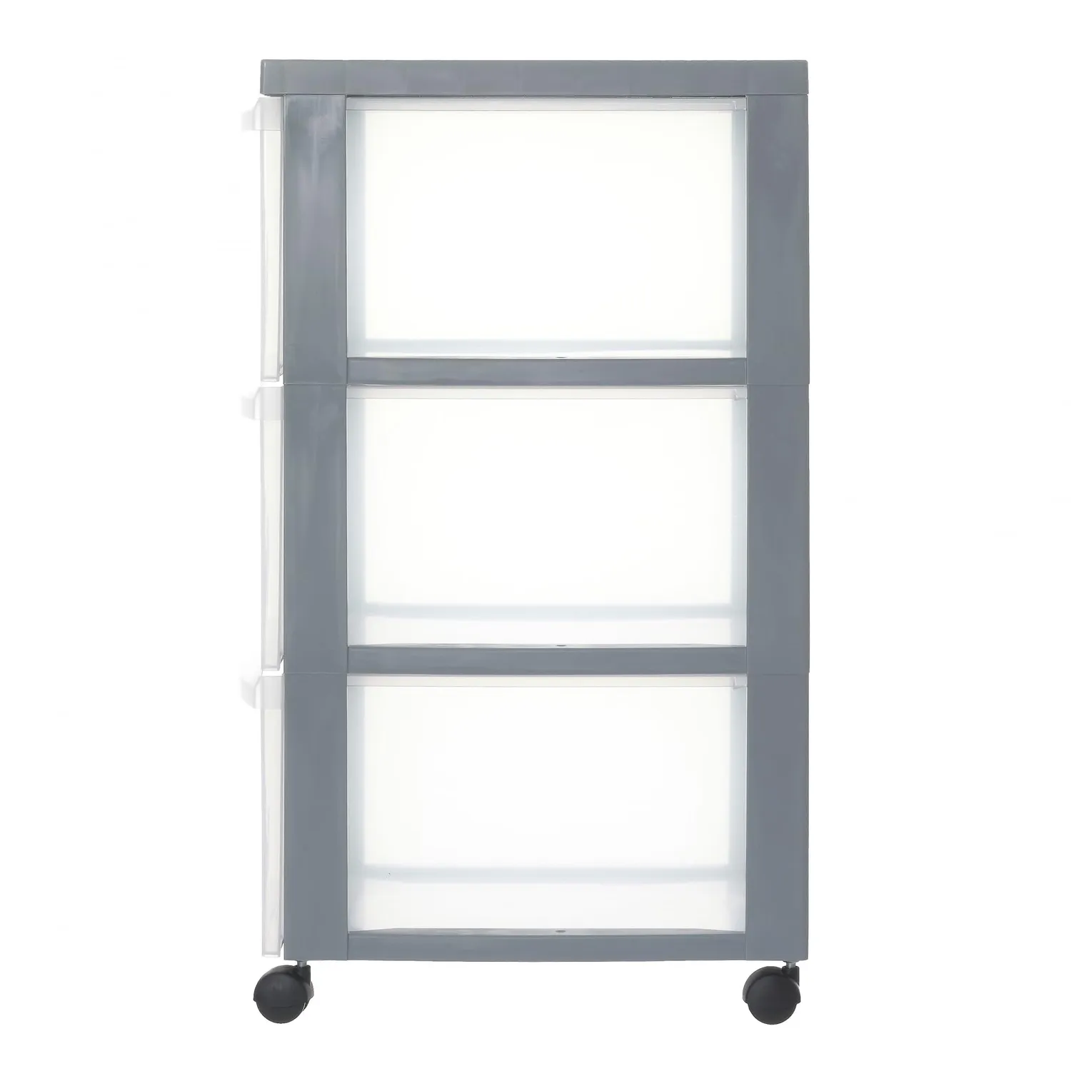 Iris Ohyama A4 Drawer DC-303 Rollcontainer Grau 3x15L