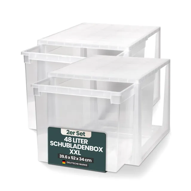 Kreher Schubladenbox 52 XXL Organizer 2er 48 L