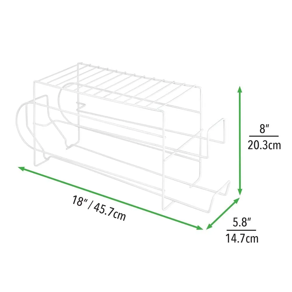 mDesign 9519MDKEU Dosenhalter weiß Metall 12 Dosen