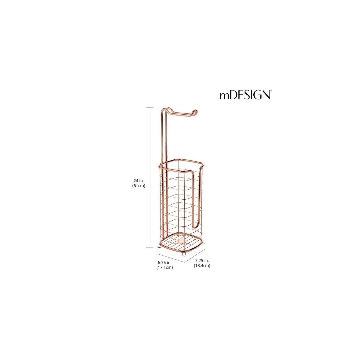 mDesign Omni Toilettenpapierhalter freistehend Stahl für 4 Rollen