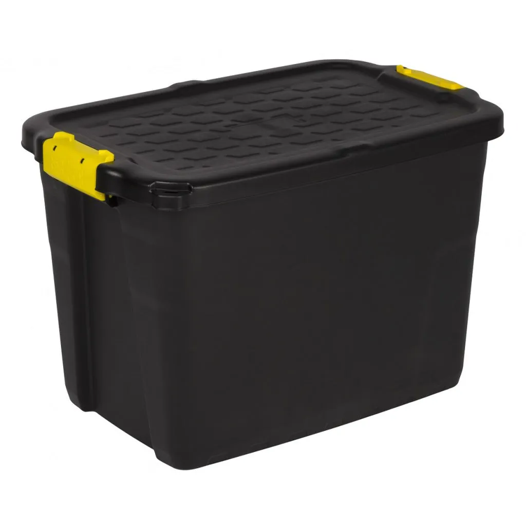Kreher Tough Box 24L Schwarz stapelbar mit Deckel