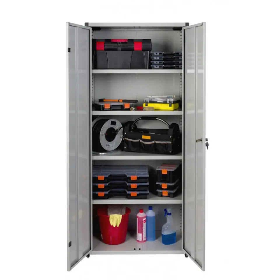 Kreher Maxi 80 Metallschrank 80x44x180 Grau abschließbar