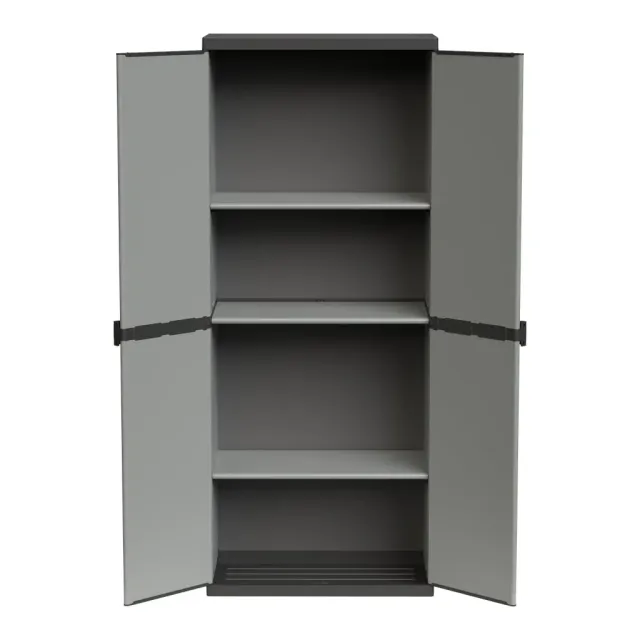 Kreher Armadio Kunststoffschrank Grau 68x38,5x165