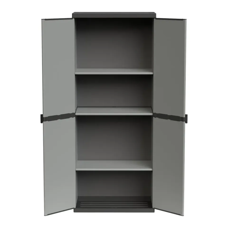 Kreher Armadio Kunststoffschrank Grau 68x38,5x165
