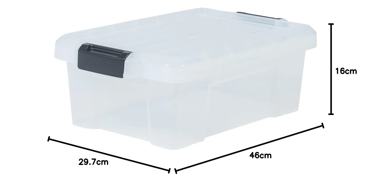 Iris Ohyama SK-130 Aufbewahrungsbox 12,5 L 3er Set klar BPA-frei