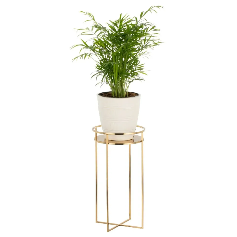 M Design Pflanzenständer Blumenständer Messing 38cm