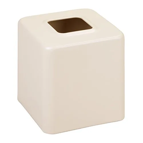 mDesign Kosmetiktücherbox Beige quadratisch Metall matt