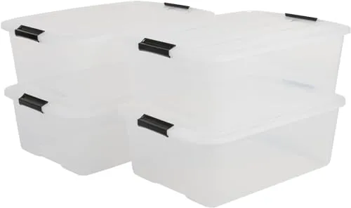 Iris Ohyama Top Box TB-30 Aufbewahrungsbox 30 L 4er-Set klar