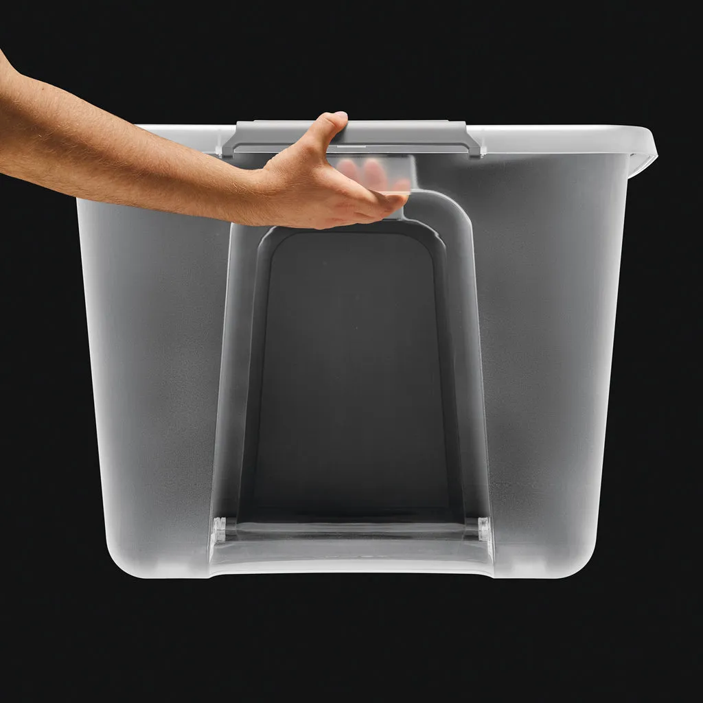 Kreher Prime Store 43L Aufbewahrungsbox Transparent Rollen stapelbar