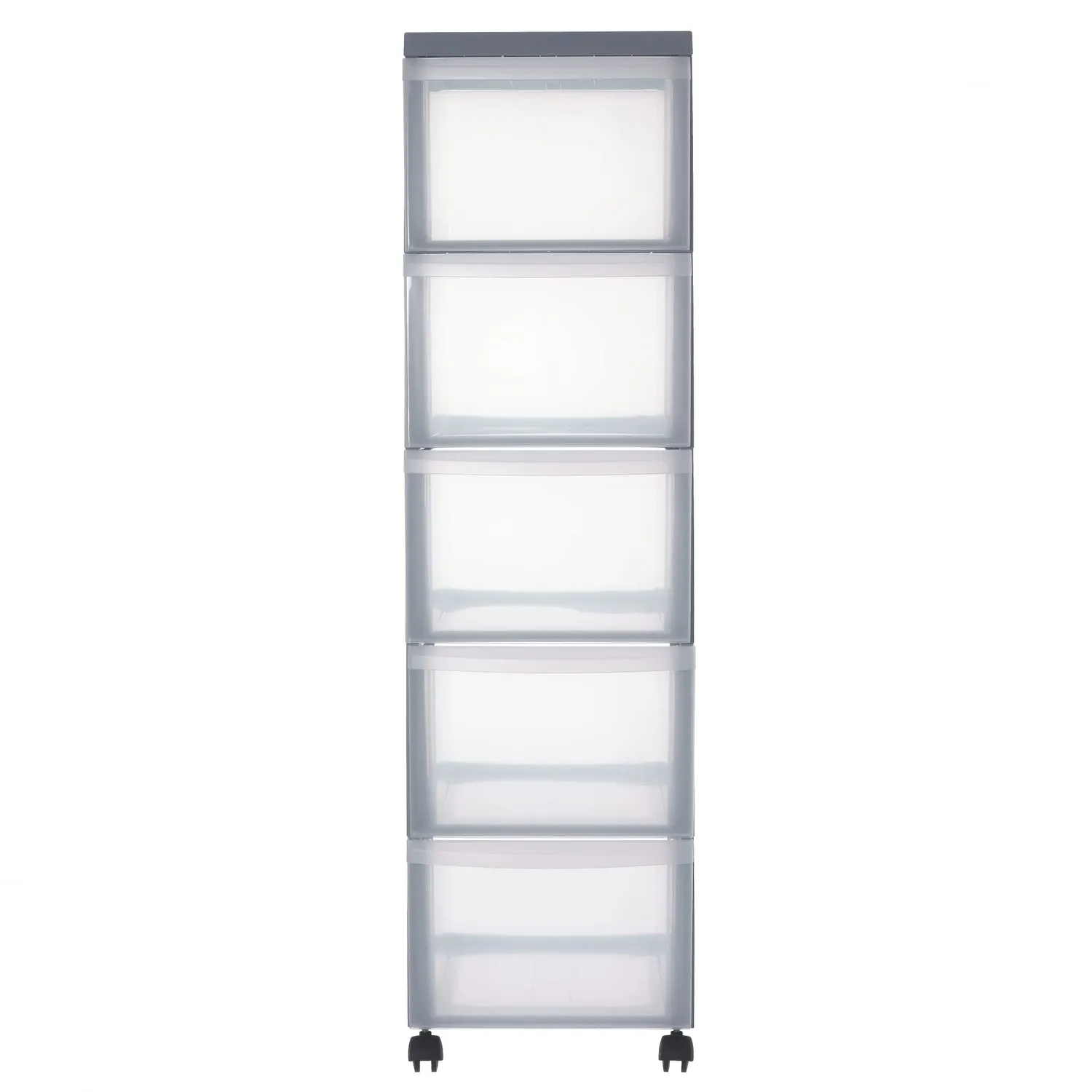 Iris Ohyama A4 Drawer DC-305 Rollcontainer 5 Schubladen grau
