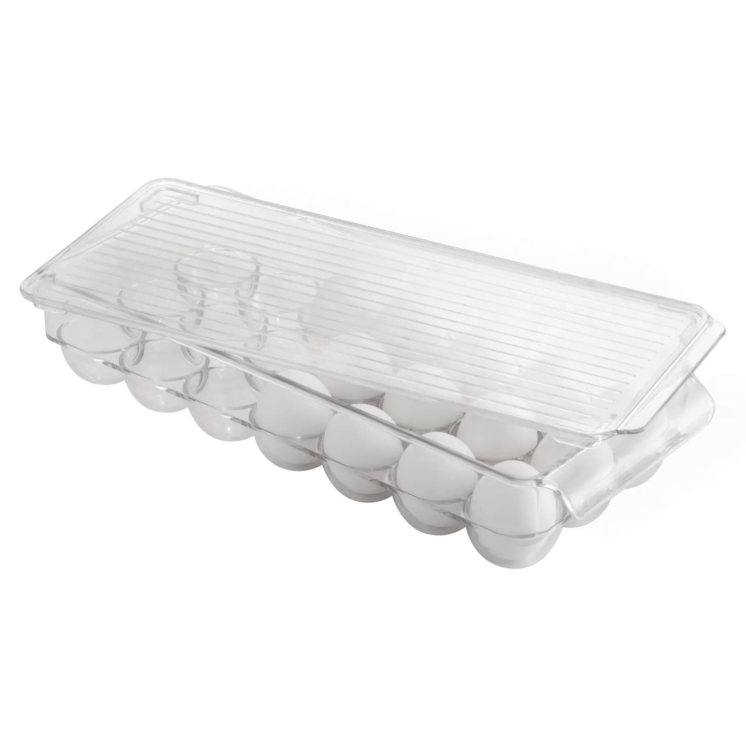 mDesign 7377MDKEU Eierbox transparent 21 Eier stapelbar
