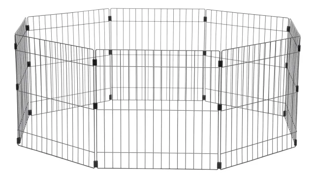 Iris Ohyama WPC-24 Welpengehege 8 Paneele silber 1,7m²