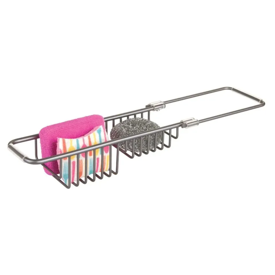 mDesign 8947 Schwammhalter ausziehbar Graphit Aluminium