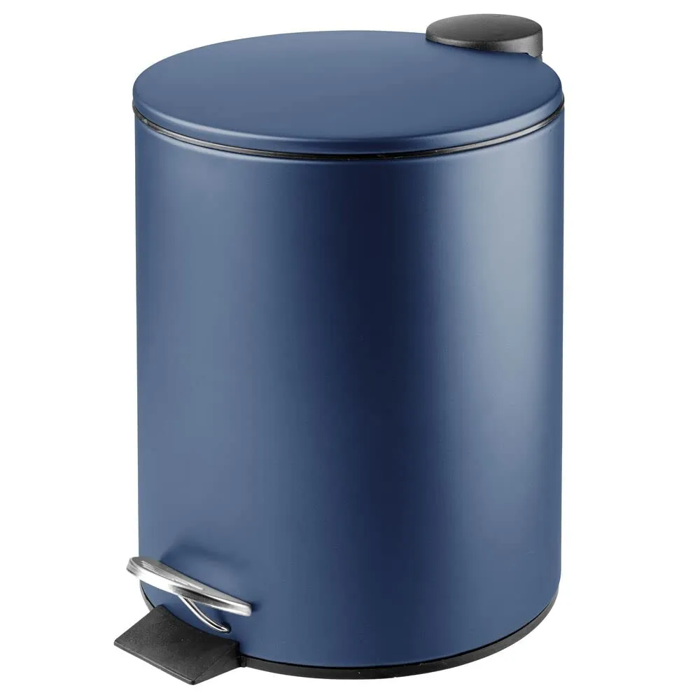 mDesign Abfalleimer Metall 5 Liter weiches Messing rund