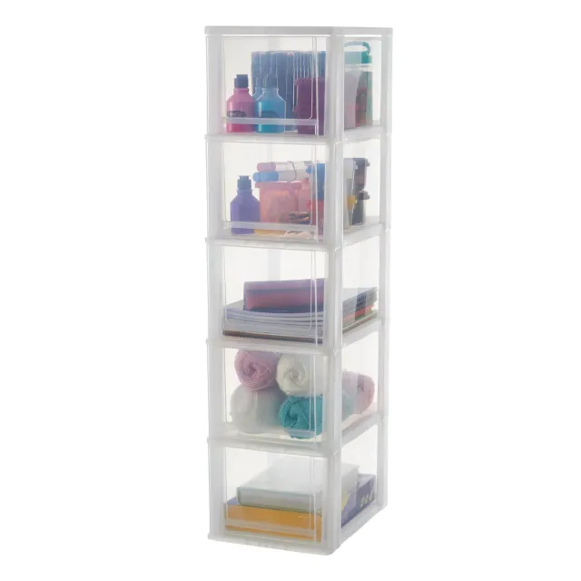 Iris Ohyama DDOCH-2500 Schubladenbox weiß 5x13L