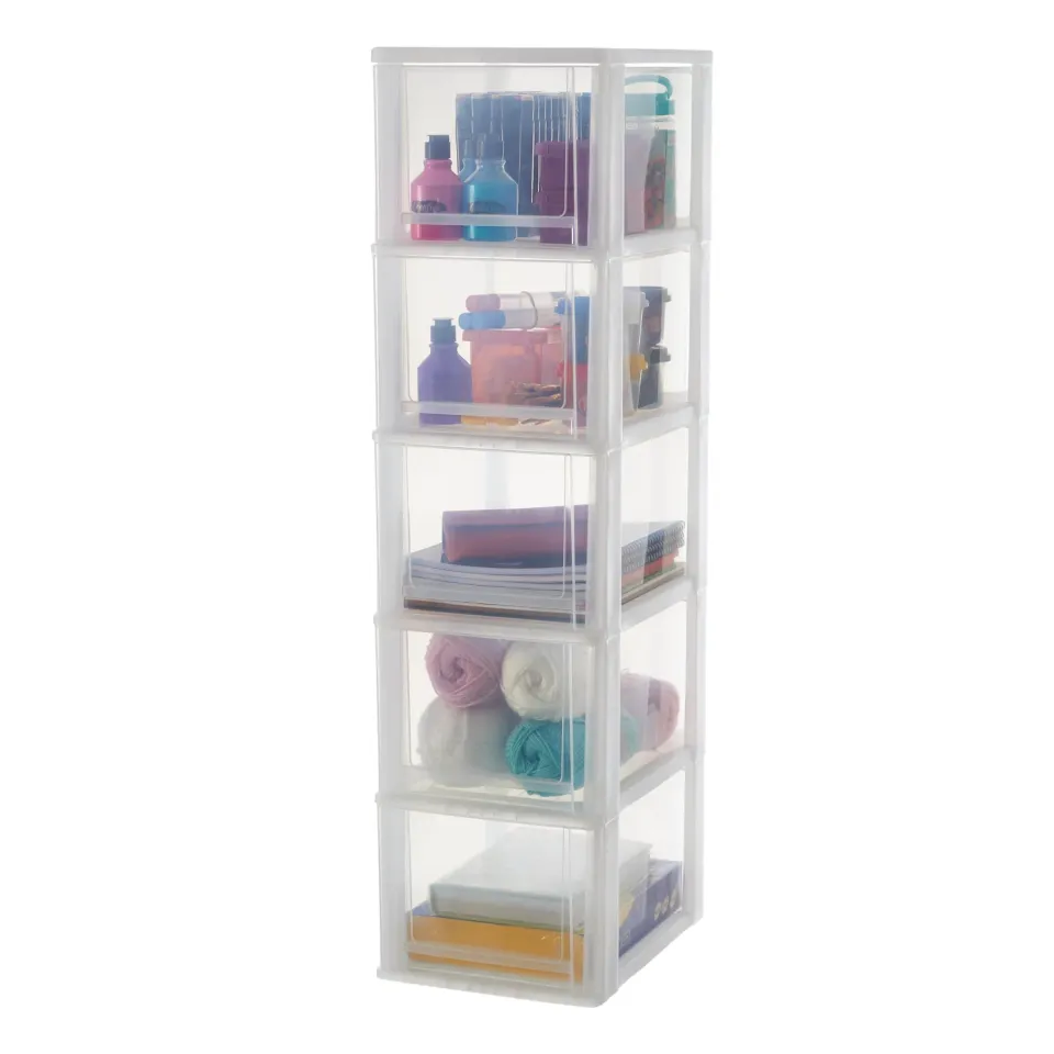 Iris Ohyama DDOCH-2500 Schubladenbox weiß 5x13L