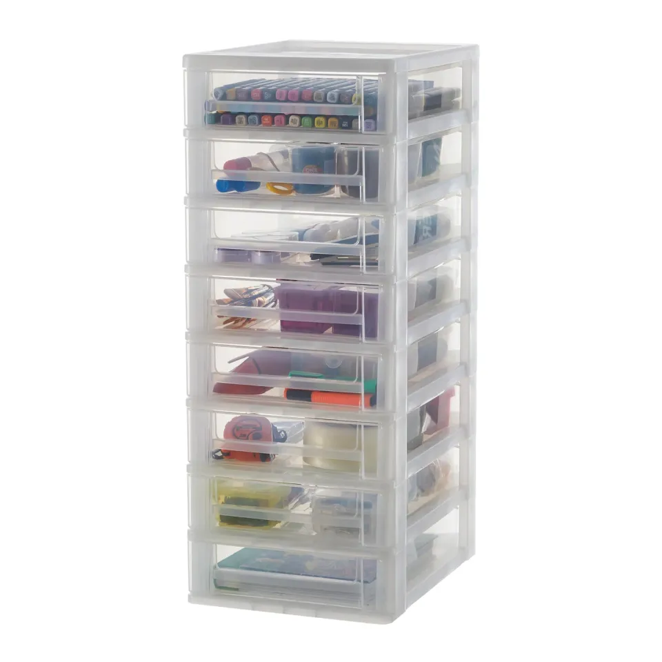 Iris Ohyama DDOCH-2080 Schubladenbox 8 Schubladen mattweiß