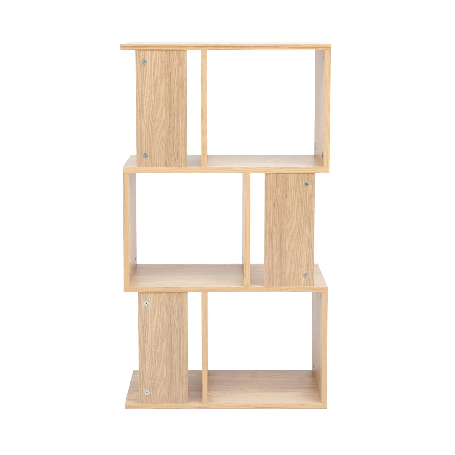 Iris Ohyama Display Shelf SRK-W3 Regal Hellbraun 3 Fächer S-Form