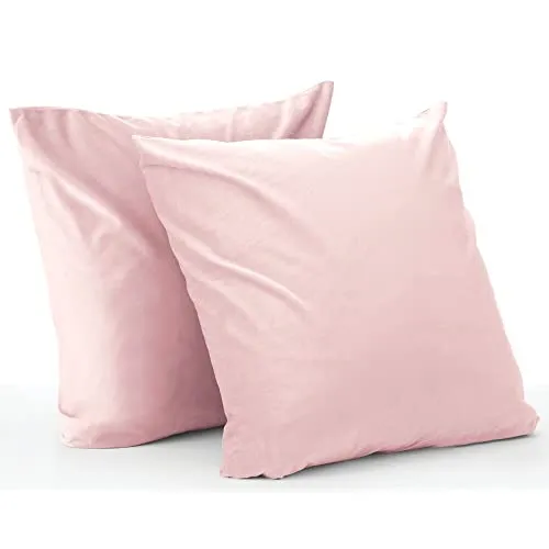 mDesign Samt Kissenhülle Rosa 2er-Set ohne Kissen