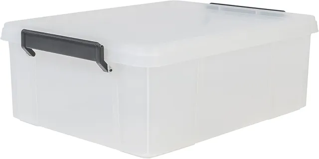 Iris Ohyama MBX-18 Aufbewahrungsbox 18L transparent mit Deckel