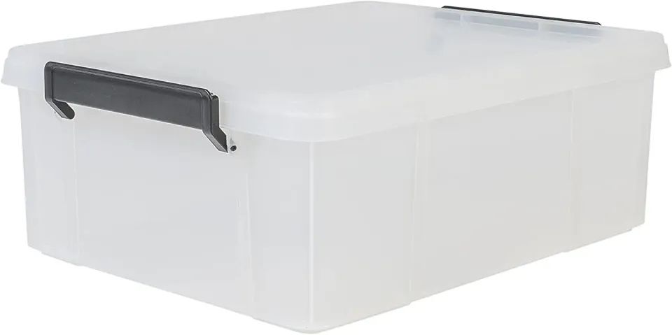 Iris Ohyama MBX-18 Aufbewahrungsbox 18L transparent mit Deckel