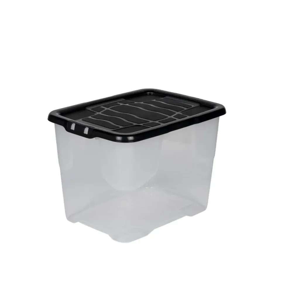 Kreher Curve 24L Aufbewahrungsbox Transparent mit Deckel stapelbar