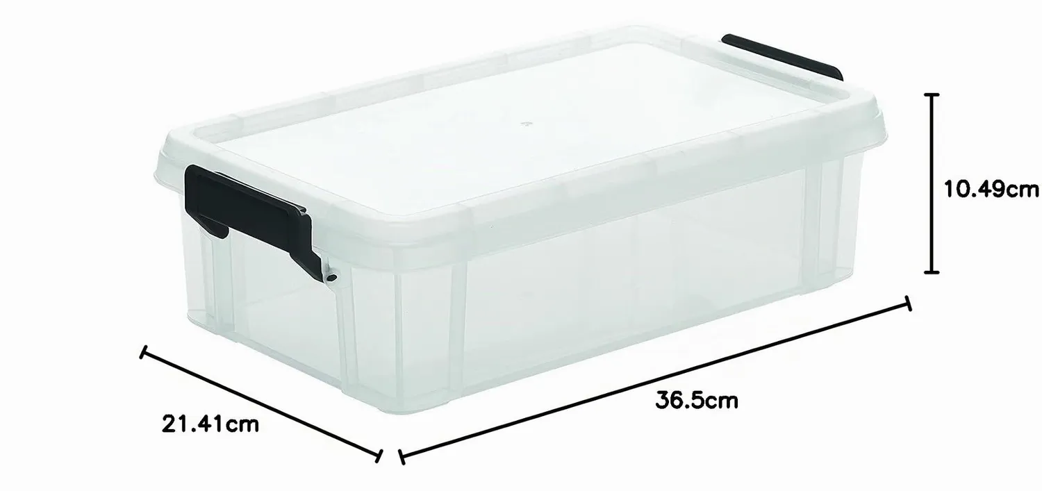 Iris Ohyama Multi Box MBX-4 Aufbewahrungsbox 4L 4er transparent