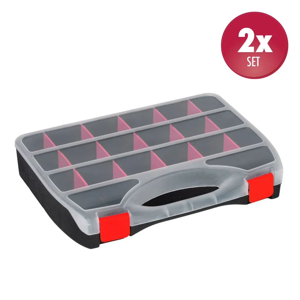 Kreher Domino Sortimentskasten 2er-Set Schwarz 36,4 cm