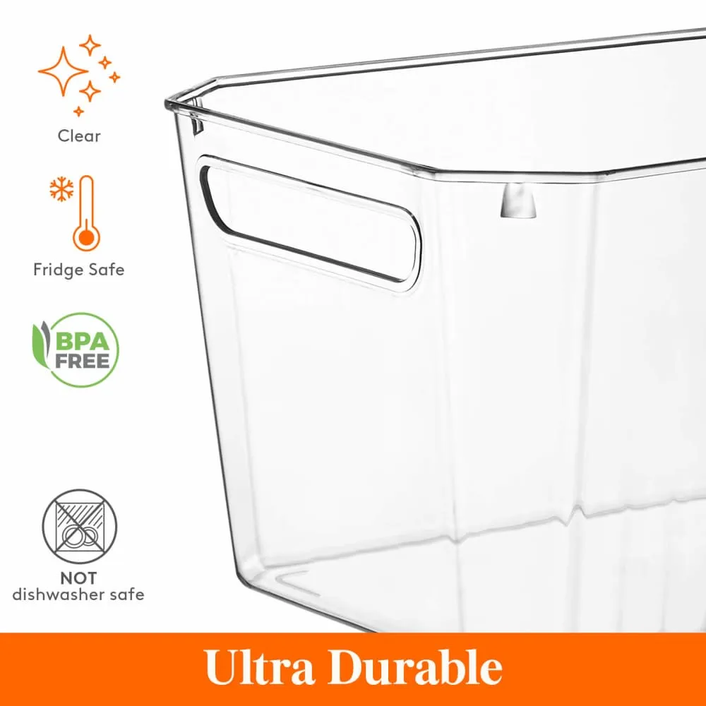 Lifewit Aufbewahrungsbox Transparent Kühlschrank mit Griff