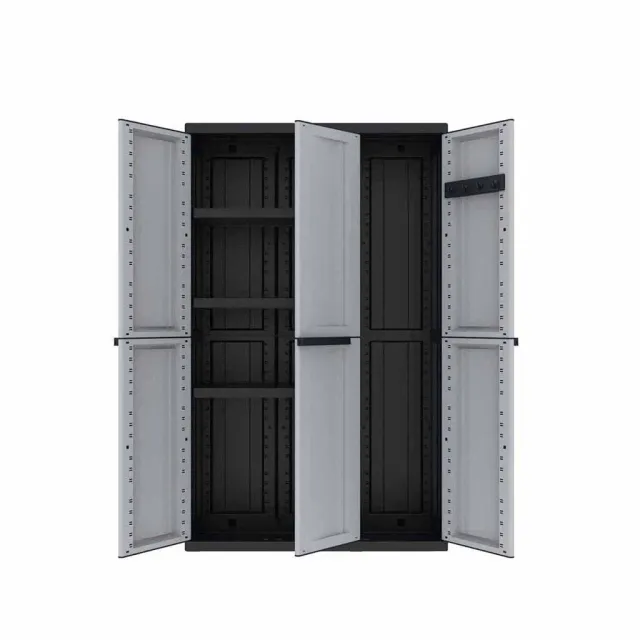 Kreher C-Twist Multifunktionsschrank Schwarz-Grau 165 cm