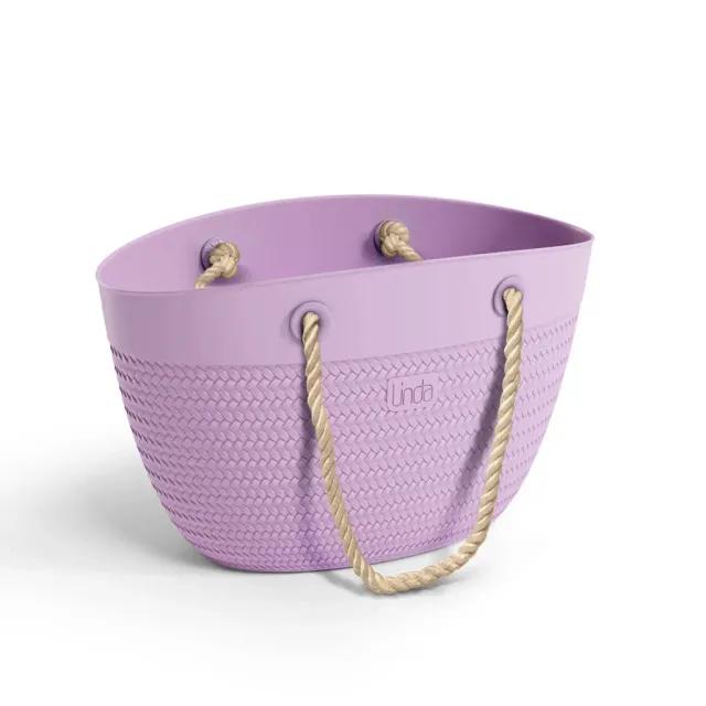 Kreher Linda Tragekorb Rattan Optik Lila 50cm