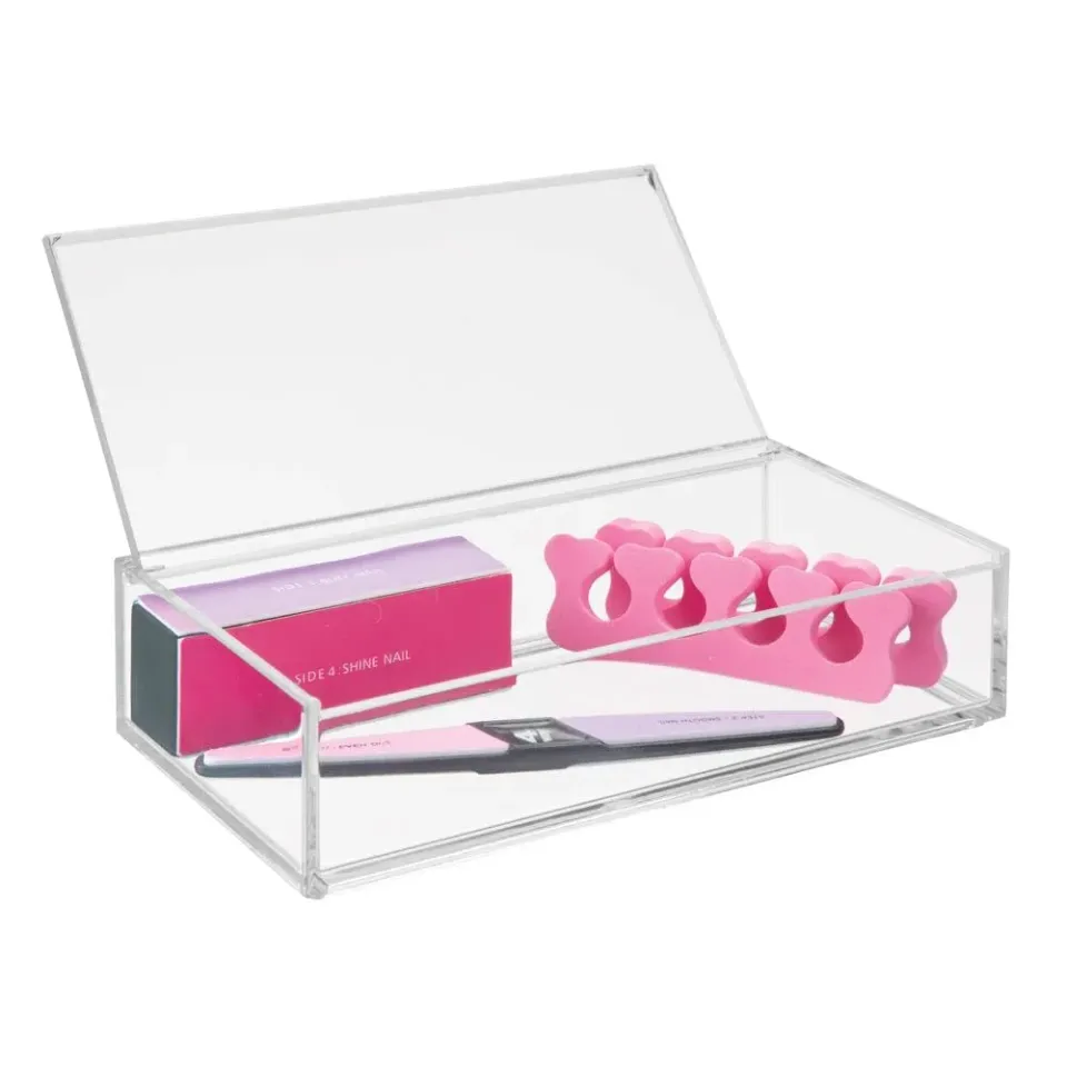 mDesign Kosmetik Organizer Box transparent Deckel