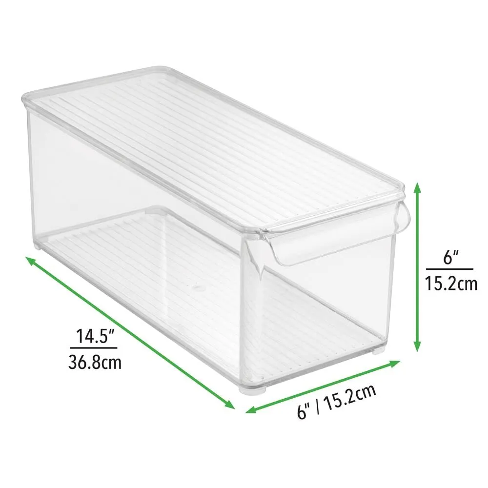 mDesign Aufbewahrungsbox Deckel transparent 4er-Set