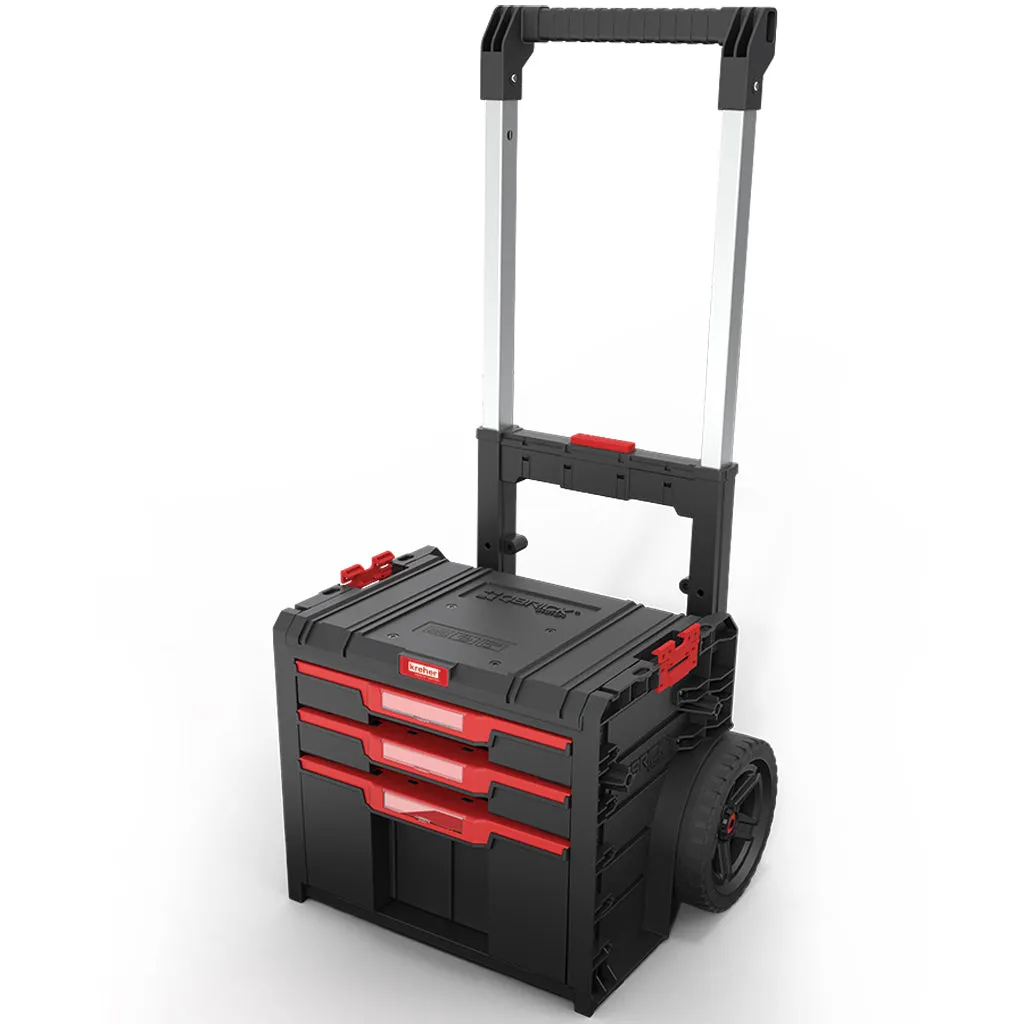 Kreher Q-Brick Pro Werkstattwagen V15 3er Set Schubladenwagen mobil