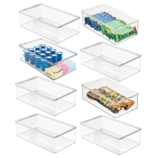 mDesign Kühlschrankbox Vorratsdose 8er mit Deckel
