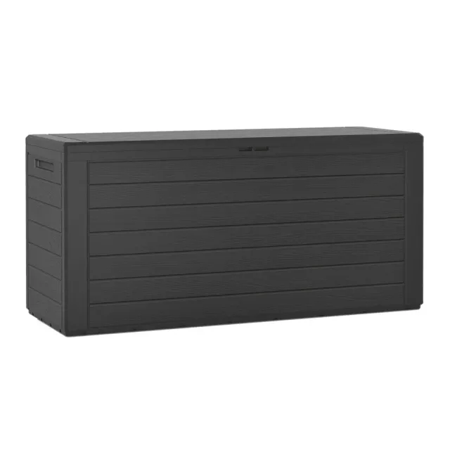 Kreher Wood Kissenbox 280 Liter anthrazit mit Deckel Kunststoff